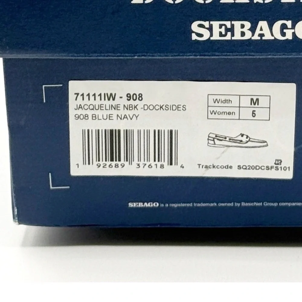 Sebago Docksides Boat Shoes‎ Size 5 Womens Jacqueline Navy Nubuck NEW